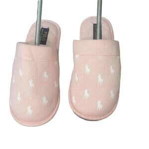 Polo Ralph Lauren NWOB Women's Size 7 Baby Pink Bedroom Slippers